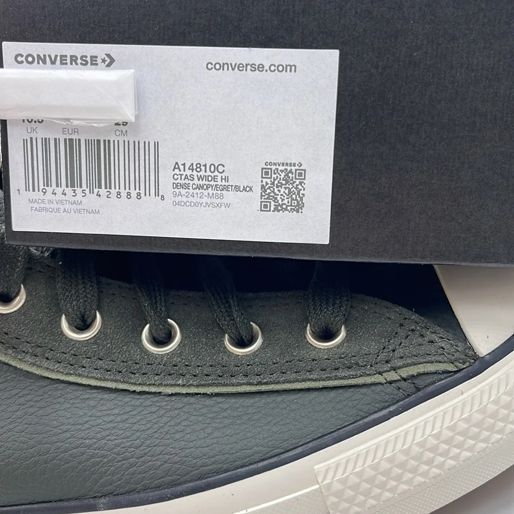 Converse Men's High-Top Sneakers A14810C
CTAS WIDE HI
DENSE CANOPY/EGRET/BLACK - Picture 16 of 16